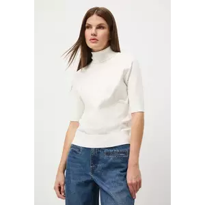 Medicine tricou femei, culoarea bej, cu guler imagine