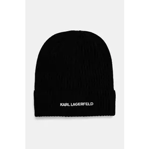 Karl Lagerfeld caciula culoarea negru, de lana, din tesatura neteda, 544305.805601 imagine