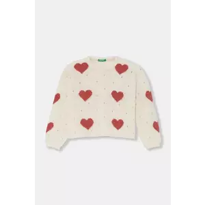 United Colors of Benetton pulover pentru copii din amestec de lana culoarea bej, light, 1076H102A imagine