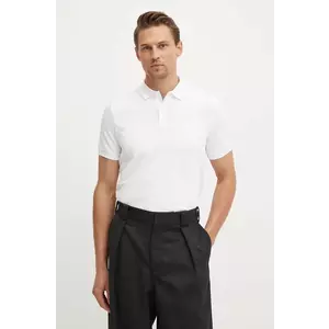 Marc O'Polo tricou polo barbati, culoarea alb, neted imagine