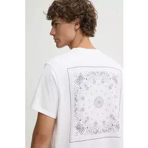 Levi's tricou din bumbac barbati, culoarea alb, cu imprimeu imagine