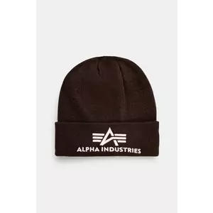 Alpha Industries caciula culoarea maro, din tesatura neteda imagine