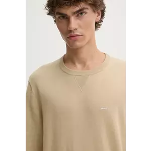 Levi's pulover barbati, culoarea bej, light, cu guler imagine