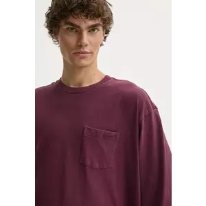 Levi's longsleeve din bumbac culoarea bordo, neted, A9247 imagine