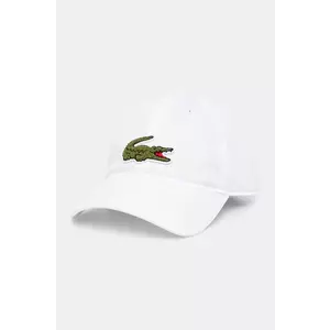 Lacoste sapca culoarea alb, cu imprimeu, RK3186 imagine