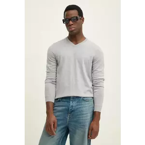 BOSS pulover de lana barbati, culoarea gri, light imagine