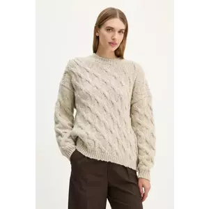 Drykorn pulover de lână femei, culoarea bej, călduros, 423093 88539 imagine
