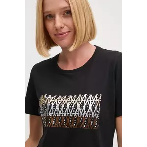 Aeronautica Militare tricou din bumbac femei, culoarea negru, TS2357DJ638 imagine