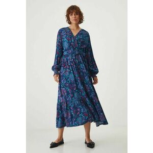 Medicine rochie culoarea bleumarin, midi, evazată imagine