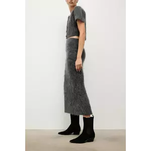 Answear Lab botine din piele intoarsa femei, culoarea negru, cu toc drept, izolare usoara imagine