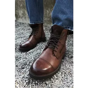 Medicine pantofi inalti barbati, culoarea maro imagine