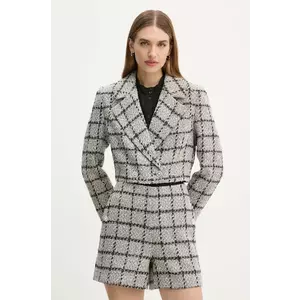 Bruuns Bazaar sacou DoxaBBNanyas short blazer culoarea gri, cu doua randuri de nasturi, modelator, BBW4175 imagine