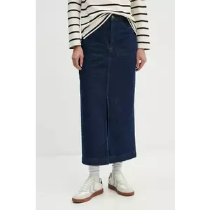 Barbour fustă din denim culoarea bleumarin, maxi, dreaptă, LSK0104 imagine