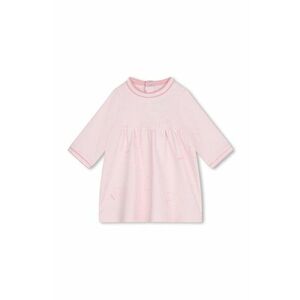 BOSS rochie din bumbac pentru copii culoarea roz, mini, evazată, J51076 imagine