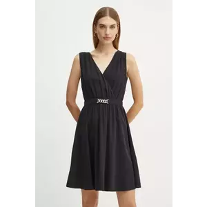 Morgan rochie RURBAL culoarea negru, mini, evazată, RURBAL imagine