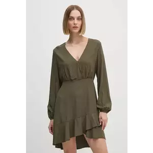 Pepe Jeans rochie KENDALL culoarea verde, mini, evazată, PL953610 imagine