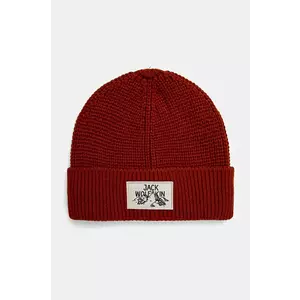 Jack Wolfskin caciula culoarea maro, din tricot gros, A61610 imagine