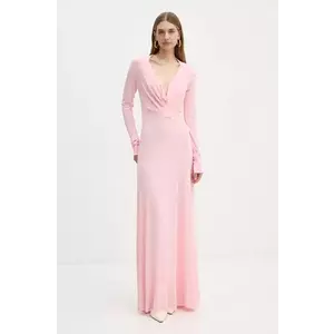 Victoria Beckham rochie culoarea roz, maxi, evazată, 1424WDR005950A imagine
