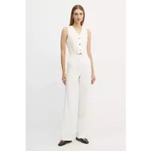 Morgan salopeta PAMEL.F culoarea alb, cu decolteu in v, PAMEL.F imagine