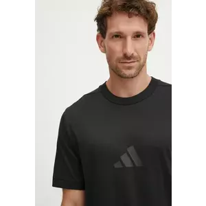 adidas tricou din bumbac ZNE barbati, culoarea negru, neted, JE3069 imagine