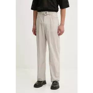 Nanushka pantaloni FERRE barbati, culoarea bej, cu fason chinos, NM24PFPA01775 imagine