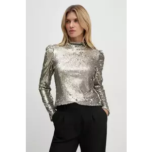 Bruuns Bazaar bluza MoeaBBAniqa blouse femei, culoarea argintiu, neted, BBW4155 imagine