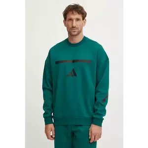 adidas bluza ZNE barbati, culoarea verde, cu imprimeu, JD1673 imagine