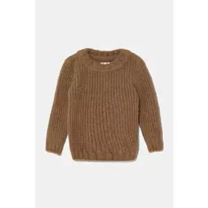 Jamiks pulover pentru copii din amestec de lana RIGNOR culoarea maro, călduros, JZH391 imagine