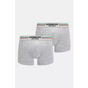 Aeronautica Militare Boxeri (2-pack) bărbați, culoarea gri imagine
