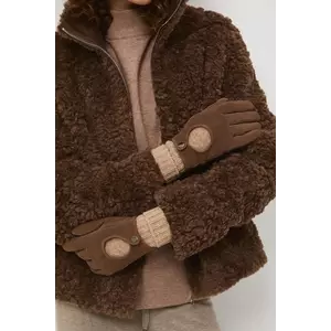 Medicine manusi din piele de caprioara femei, culoarea maro imagine