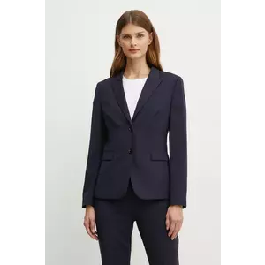 BOSS geaca de lana culoarea albastru marin, un singur rand de nasturi, neted, 50490035 imagine