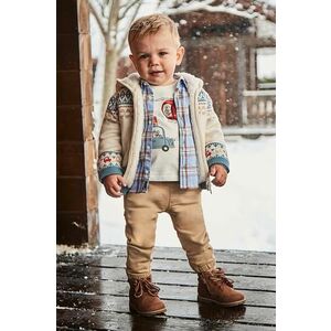 Mayoral pantaloni bebe jogger serża soft culoarea bej, neted, 2536 imagine