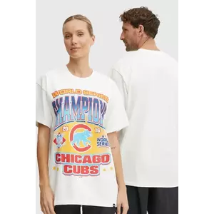 47 brand tricou din bumbac MLB Chicago Cubs culoarea bej, cu imprimeu, BU005TMYIHQ632915SS imagine
