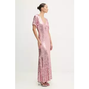 Rotate rochie culoarea roz, maxi, dreaptă, 1131512307 imagine