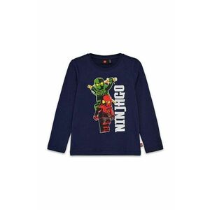 Lego longsleeve din bumbac pentru copii LWTANO 607 culoarea albastru marin, cu imprimeu, 12011317 imagine
