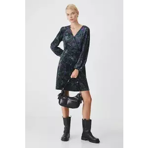 Medicine rochie culoarea negru, mini, evazată imagine