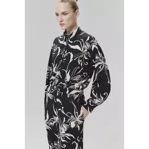 Answear Lab cămașă femei, culoarea negru, cu guler clasic, relaxed imagine