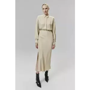 Answear Lab fustă culoarea bej, maxi, drept imagine