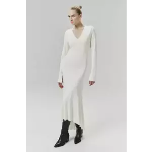 Answear Lab rochie culoarea bej, midi, dreaptă imagine