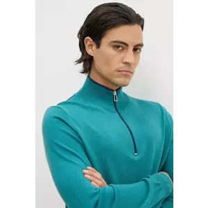 PS Paul Smith pulover de lana barbati, culoarea verde, light, cu guler, M2R.203Y.N21861 imagine