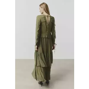 Answear Lab rochie culoarea verde, midi, evazată imagine
