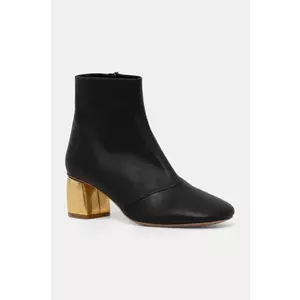 Forte Forte cizme de piele femei, culoarea negru, cu toc drept, 13000 F46A 8021 imagine