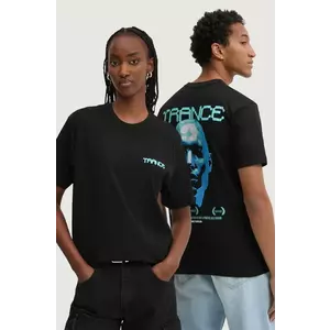 Vertere Berlin tricou din bumbac culoarea negru, cu imprimeu, VER T247 imagine