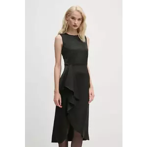Dkny rochie culoarea negru, midi, mulată, DD4GTB81 imagine