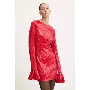 Rotate rochie culoarea rosu, mini, dreaptă, 1131503017 imagine