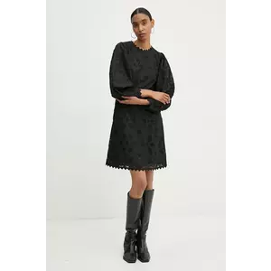 MUNTHE rochie MELINIS culoarea negru, mini, evazată, 1307.24129 imagine