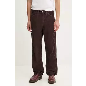 Levi's pantaloni de bumbac culoarea maro, drept, 568 LOOSE STRT imagine