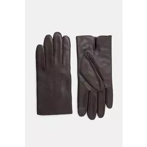 BOSS manusi de piele barbati, culoarea maro, 50526681 imagine