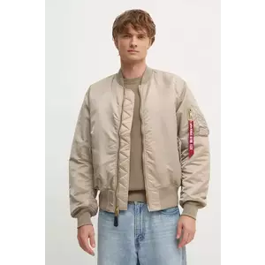 Alpha Industries geaca bomber barbati, culoarea bej, de iarna imagine