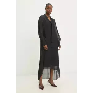 Answear Lab rochie culoarea negru, midi, dreaptă imagine